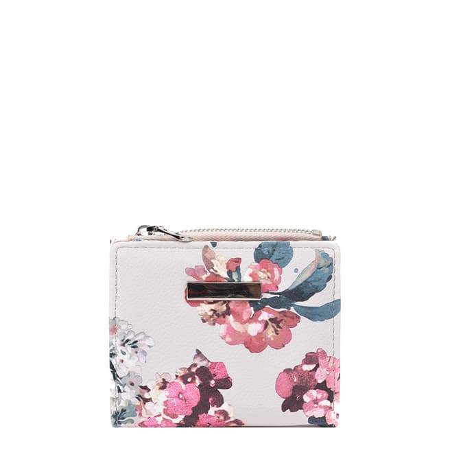Roberta M Beige / Multi Floral Wallet