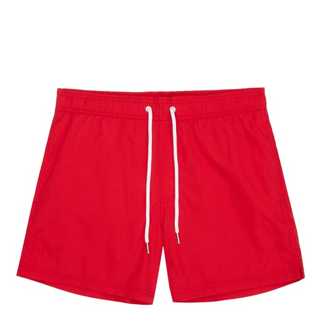 Reiss Red Sonny Plain Swim Shorts