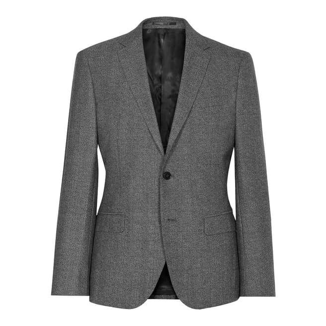Reiss Charcoal Host Slim Wool Suit Jacket