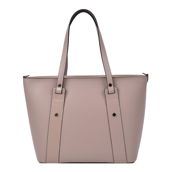 Roberta M Blush Leather Top Handle Bag