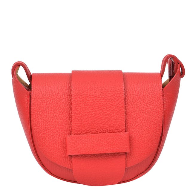 Roberta M Red Leather Shoulder Bag