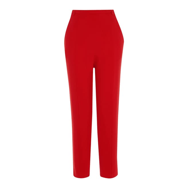 Karen Millen Red Waist Emphasis Trousers