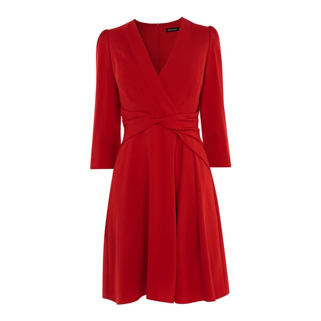 Karen Millen Red Wrap Waist Dress