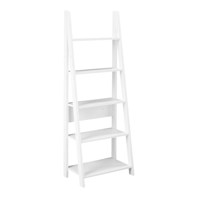 Furniture Interiors White Tiva Ladder Bookcase