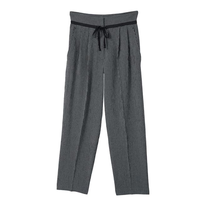 Mango Check pleated trousers