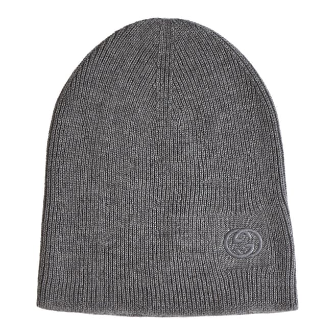 Gucci Grey Knitted Beanie Hat