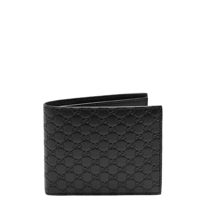 Gucci Black Men's Leather Monogram Wallet
