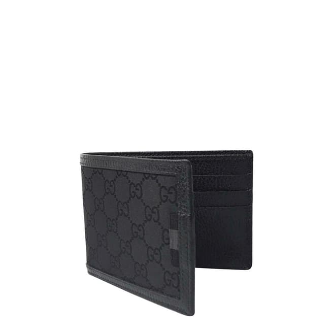 Gucci Men's Black Leather Monogram Wallet