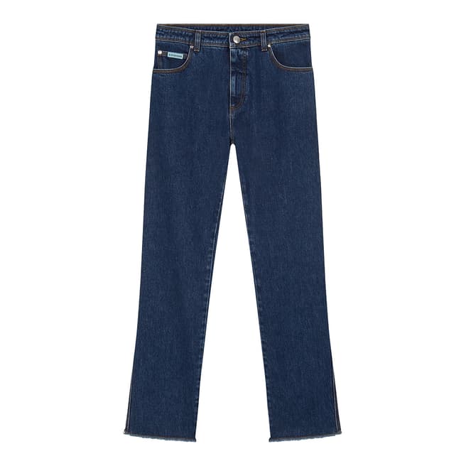 ALEXA CHUNG Indigo Wash Triple Stitch Cotton Jeans