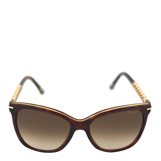 Chopard Women's Brown Lattice Chopard Sunglasses 54mm