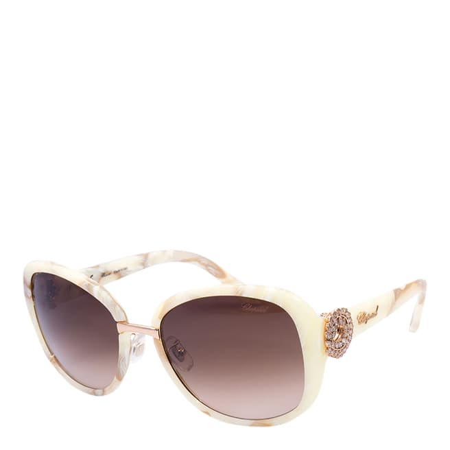 Chopard Women's Ivory Marbled Chopard Sunglasses 57mm