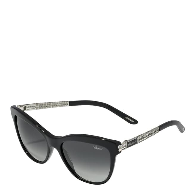Chopard Women's Black Crystal Chopard Sunglasses 55mm