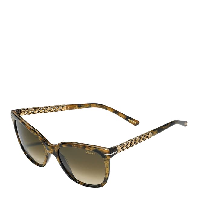 Chopard Women's Brown / Gold Lattice Chopard Sunglasses 54mm