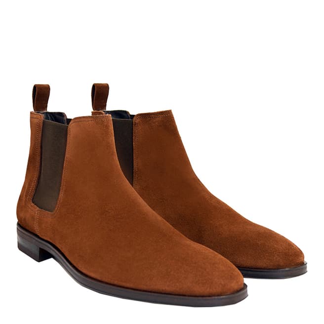 John White Snuff Brown Suede Yates Chelsea Boots