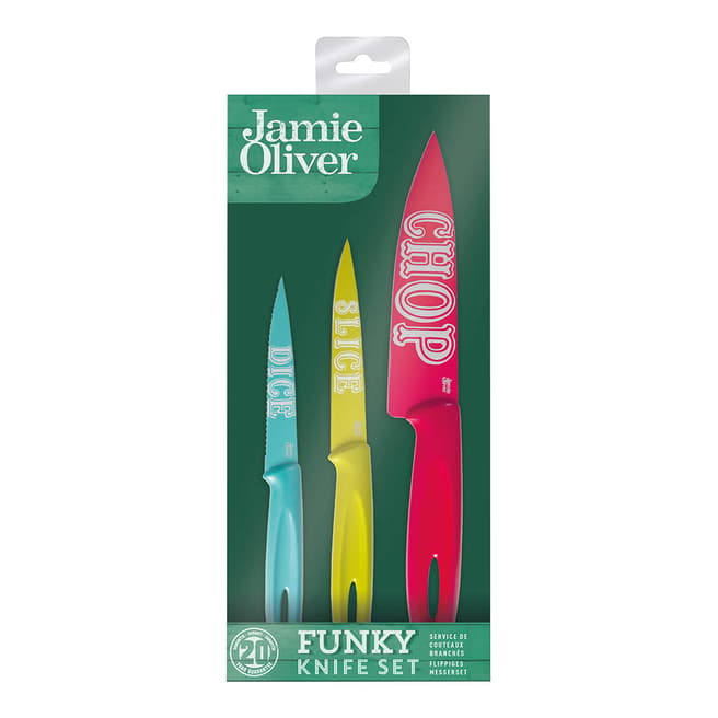Jamie Oliver 3 Piece Everyday Funky Knife Set
