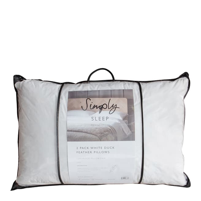 Gallery Living 2 Pack Duck Feather Pillow