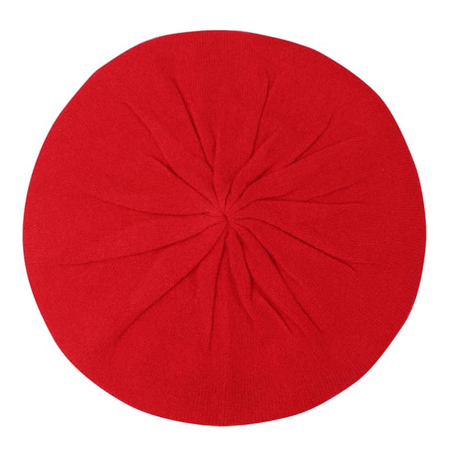 Laycuna London Red Cashmere Beret