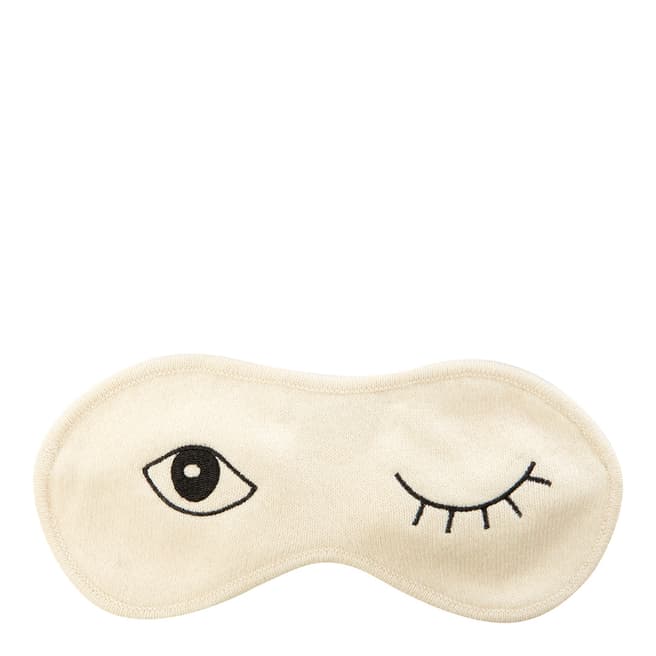 Laycuna London White Cashmere Wink Eye Mask