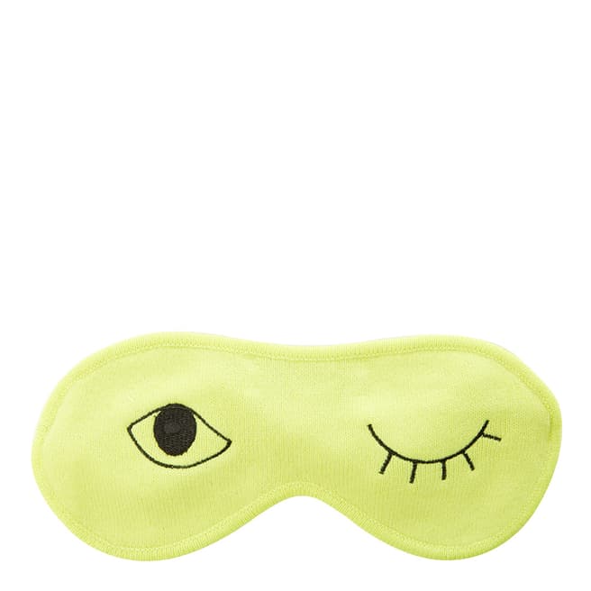 Laycuna London Neon Yellow Cashmere Wink Eye Mask