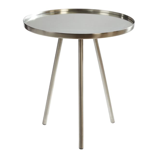 Fifty Five South Corra Side Table, Matte Nickel Finish Iron