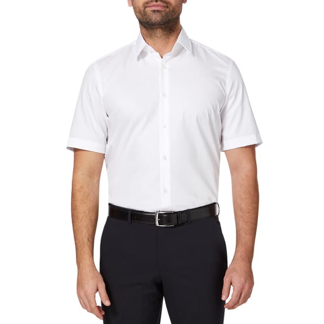 BOSS White Cinzio Regular Cotton Shirt