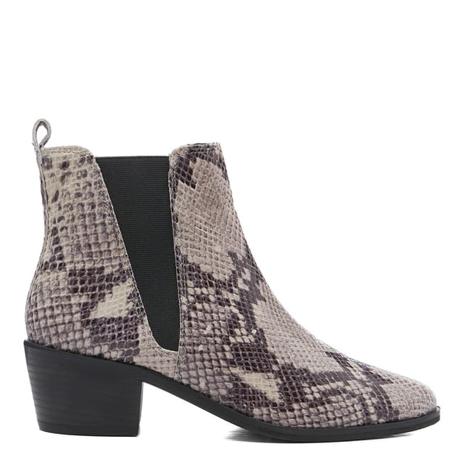 Dune London Natural Snake Pride Ankle Boot