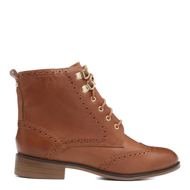 Dune London Tan Prime Leather Ankle Boot