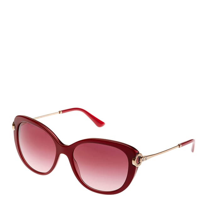 Bvlgari Women's Red / Gold Bvlgari Sunglasses 57mm
