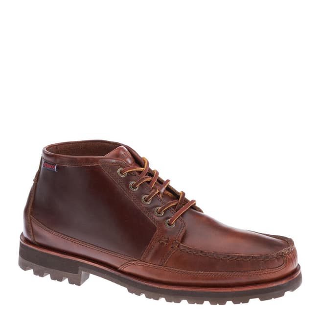 Sebago Brown Leather Vershire Chukka Boots 