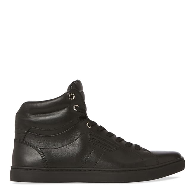 Dolce & Gabbana Black Leather Hi-Top Sneakers