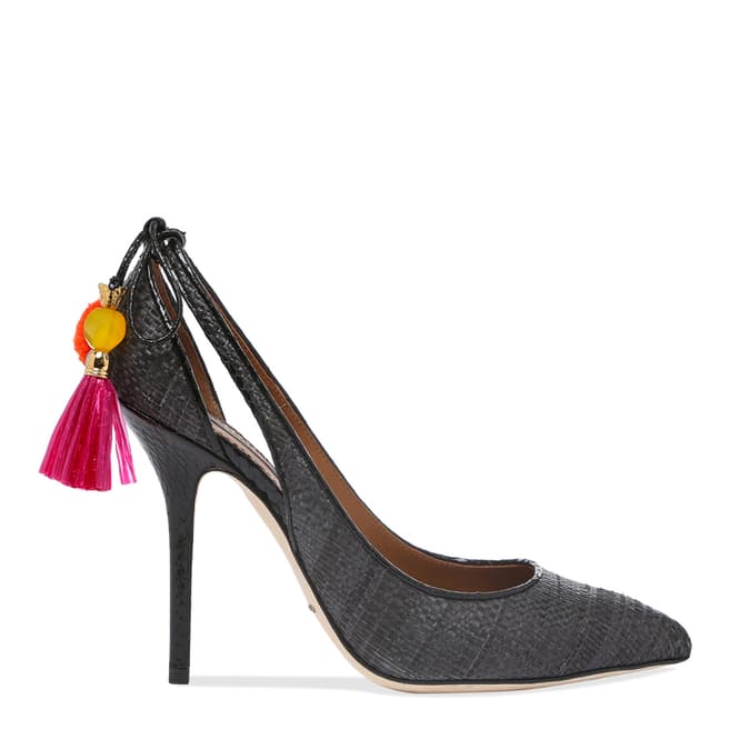 Dolce & Gabbana Grey Textured Tassel Court Shoes 