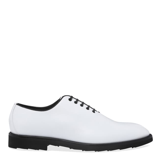 Dolce & Gabbana White Leather Francesina Vitello Shoes 