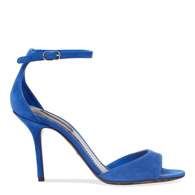 Dolce & Gabbana Cobalt Blue Suede Stiletto Heel Sandals
