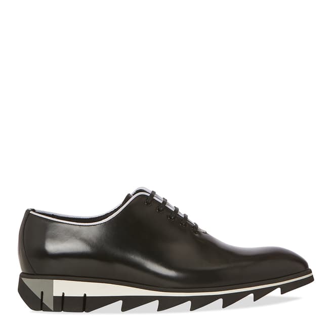 Dolce & Gabbana Black Leather Cleated Sole Shoes 