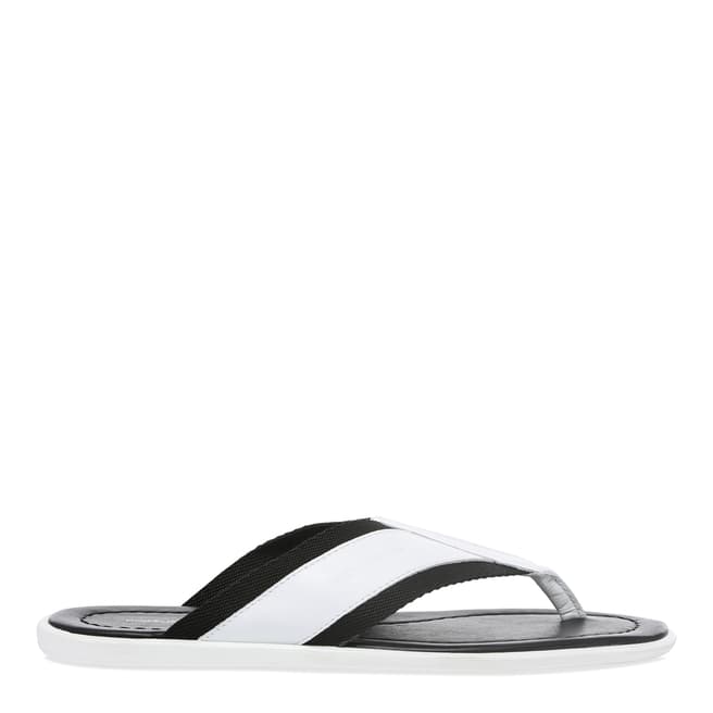 Dolce & Gabbana White & Black Beachwear Sandals 