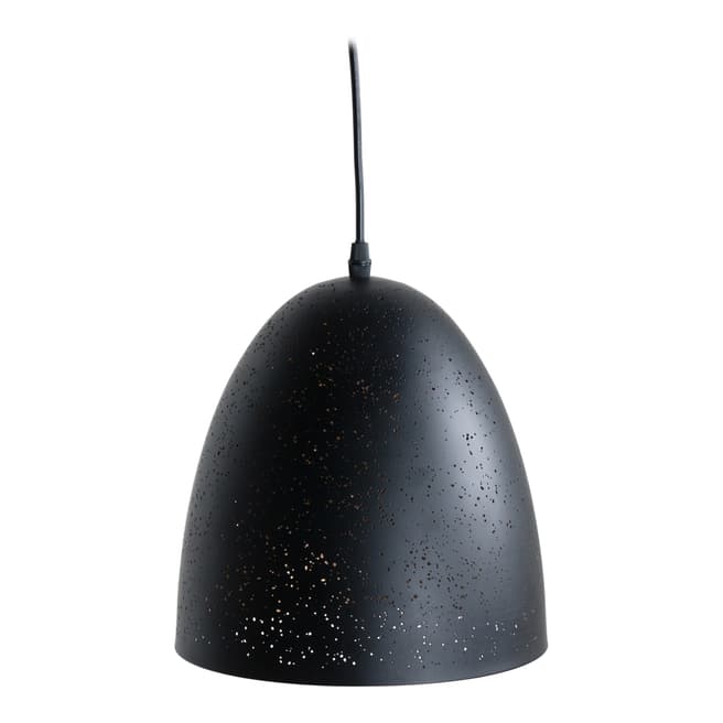 Hill Interiors Black And Gold Pendant Light With Pitted Effect