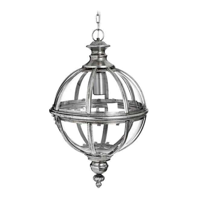 Hill Interiors Silver Spheric Pendant Lamp
