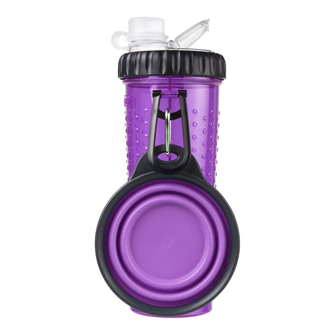 Dexas Purple Popware Snack-Duo 360ml - 12oz with Travel Cup
