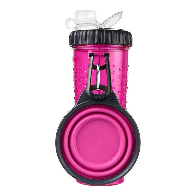 Dexas Pink Popware Snack-Duo 360ml - 12oz with Travel Cup