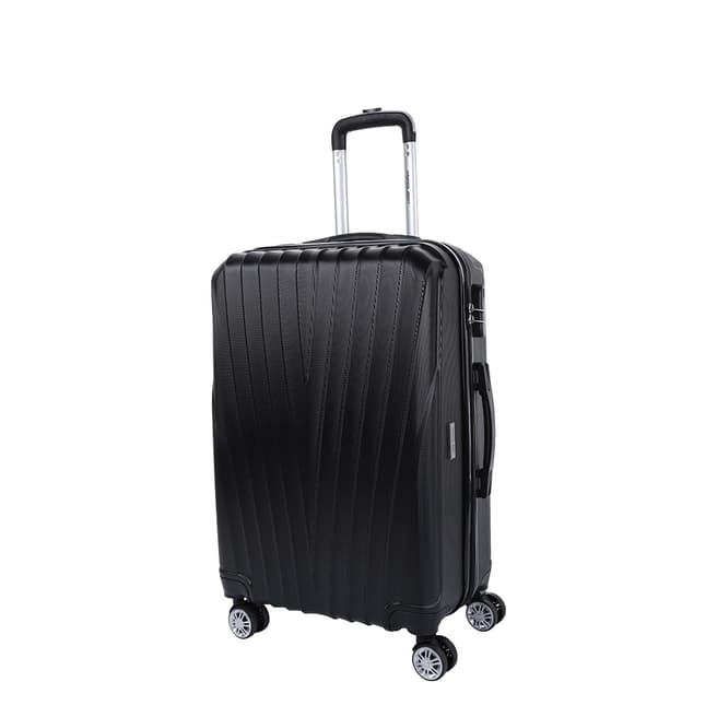 Travel One Black 8 Wheel Elson Suitcase 56cm