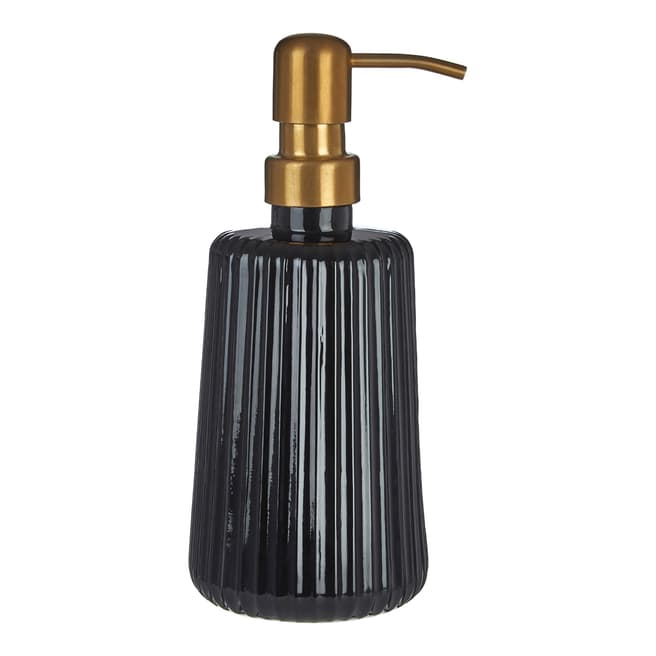 Premier Housewares Ticino BrittanyGlass Lotion Dispenser, Black