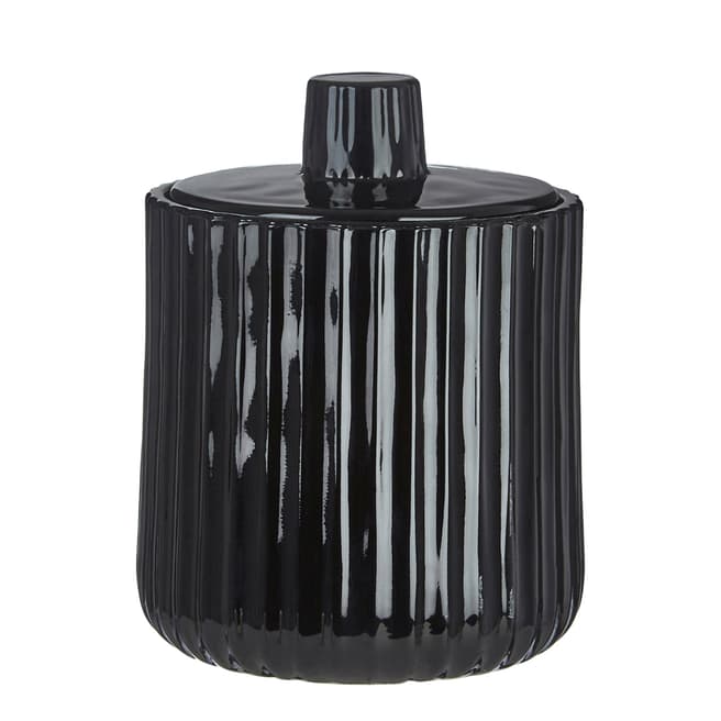 Premier Housewares Ticino Brittany Glass Storage Jar, Black
