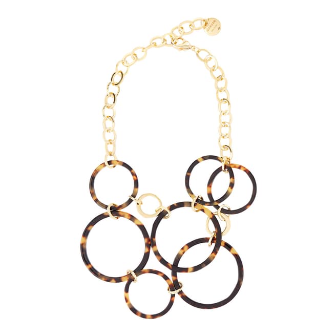 Jaeger Brown Jennifer Tortoiseshell Circles Necklace
