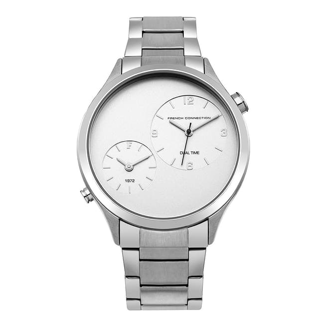 French Connection Matte White Stainless Steel, Brushed/Polished Watch