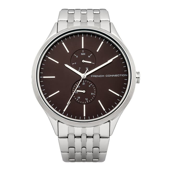 French Connection Brown Sunray Stainless Steel, Polished/ Brushed Watch