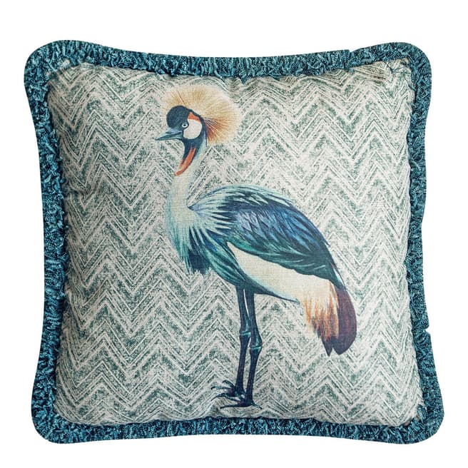 Gallery Living Blue Paradise Bird Cushion 50x50cm