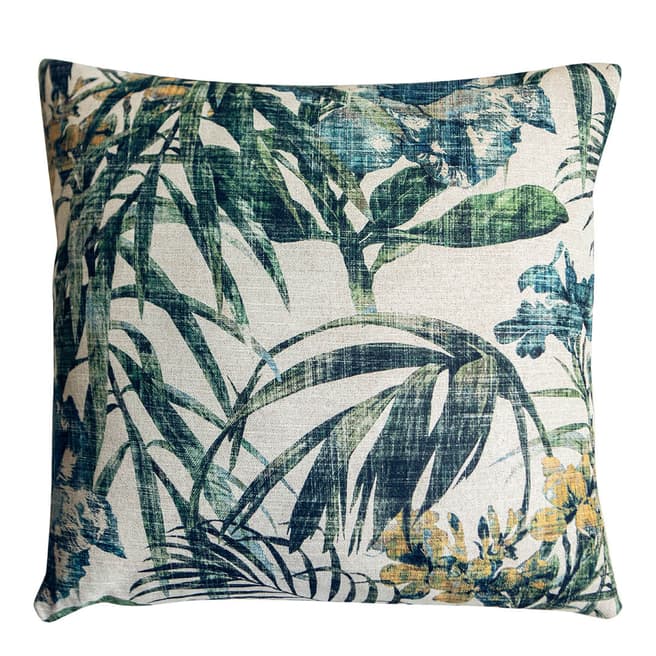 Gallery Living Green/Cream Tropicana Leaf Cushion 50x50cm