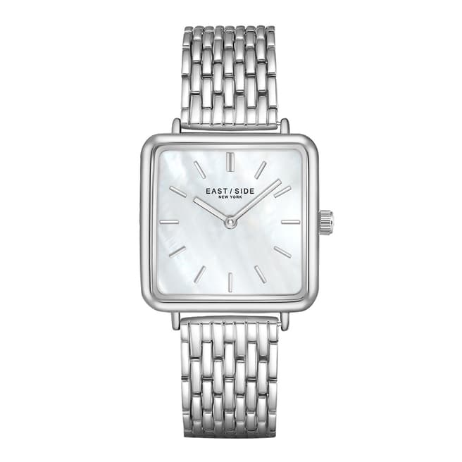 East Village Women's Silver Grand Rectangular Bracelet Watch