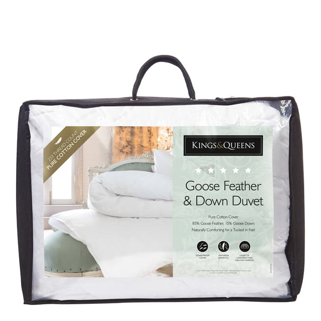 Kings & Queens Goose Feather & Down 13.5 Tog Single Duvet