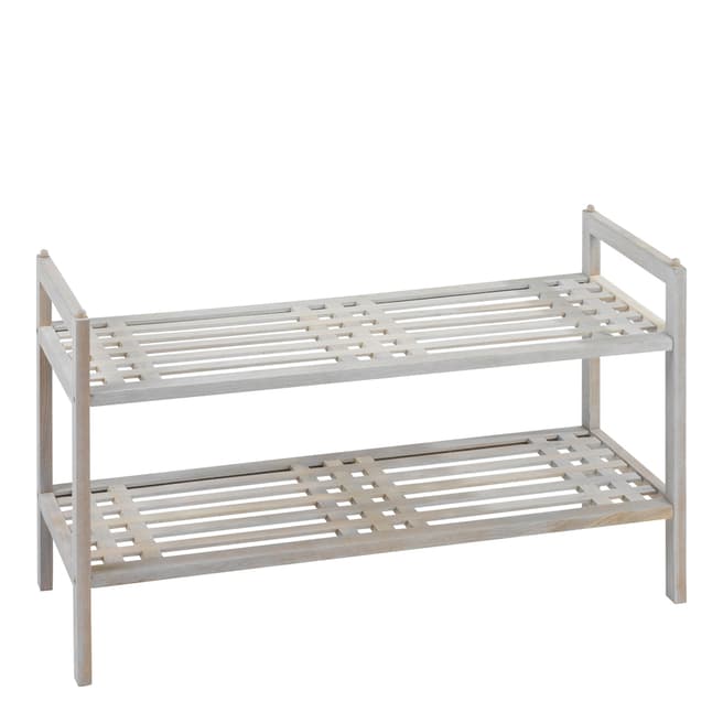 Wenko 2-tier shelving unit Norway natural white